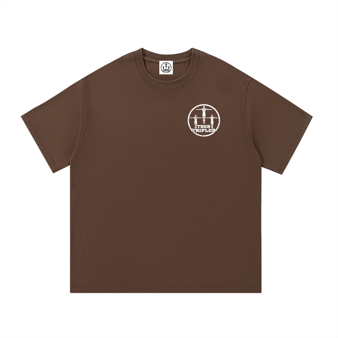 White Tres Triples shirt Essential Cotton T-Shirt