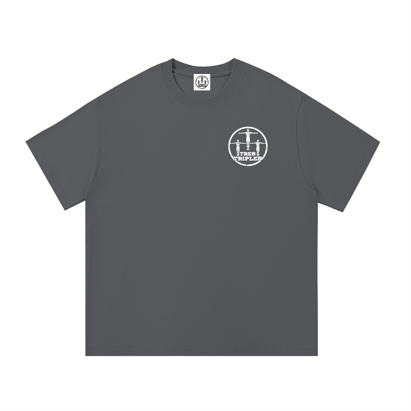 White Tres Triples shirt Essential Cotton T-Shirt