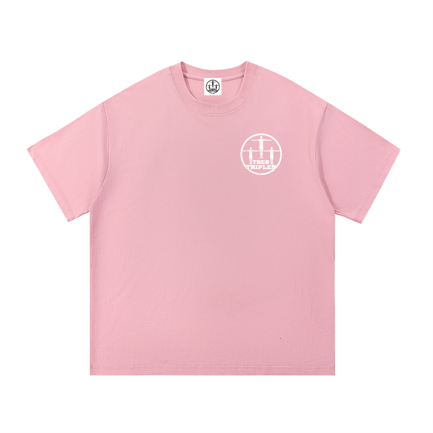 White Tres Triples shirt Essential Cotton T-Shirt