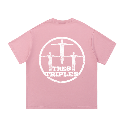 White Tres Triples shirt Essential Cotton T-Shirt