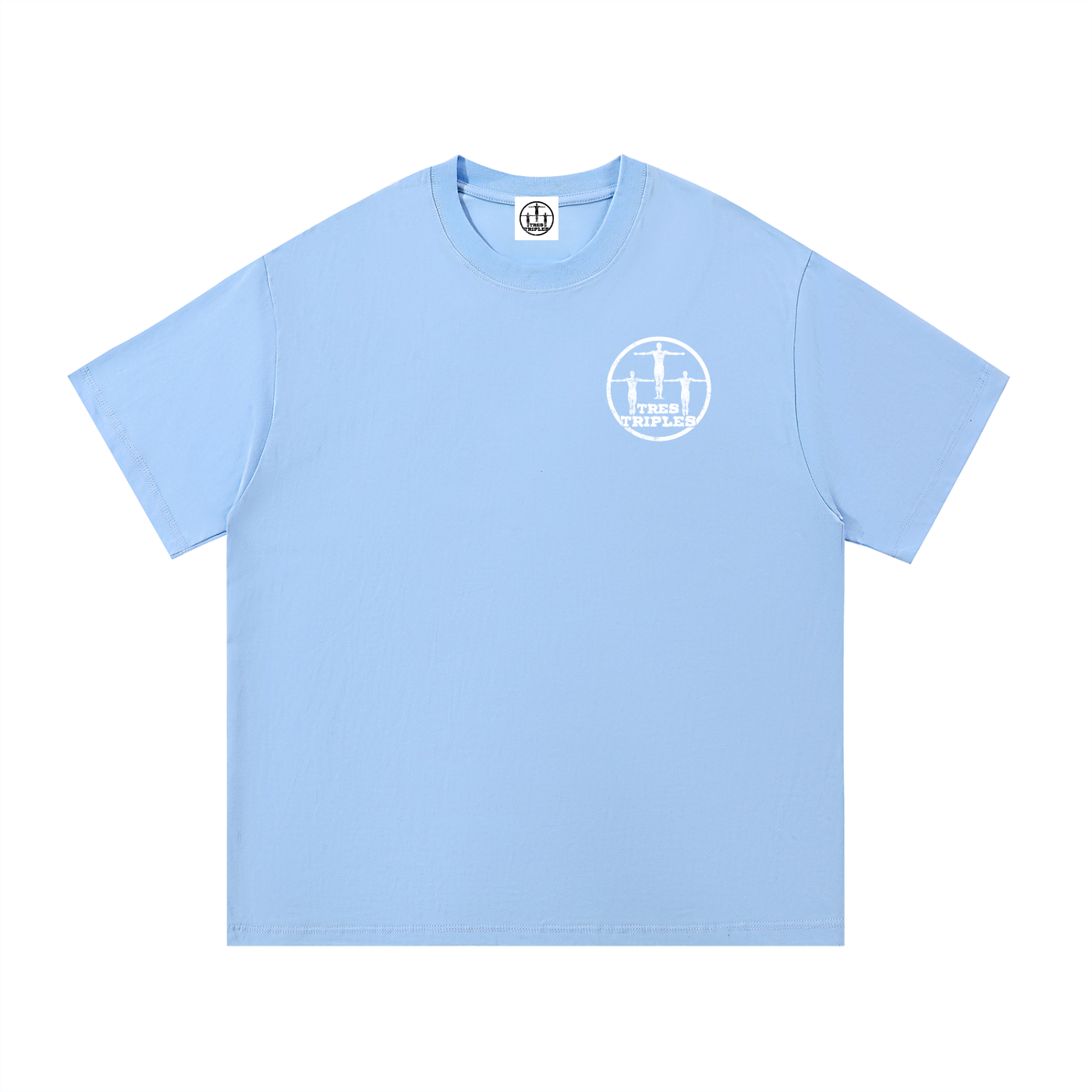 White Tres Triples shirt Essential Cotton T-Shirt