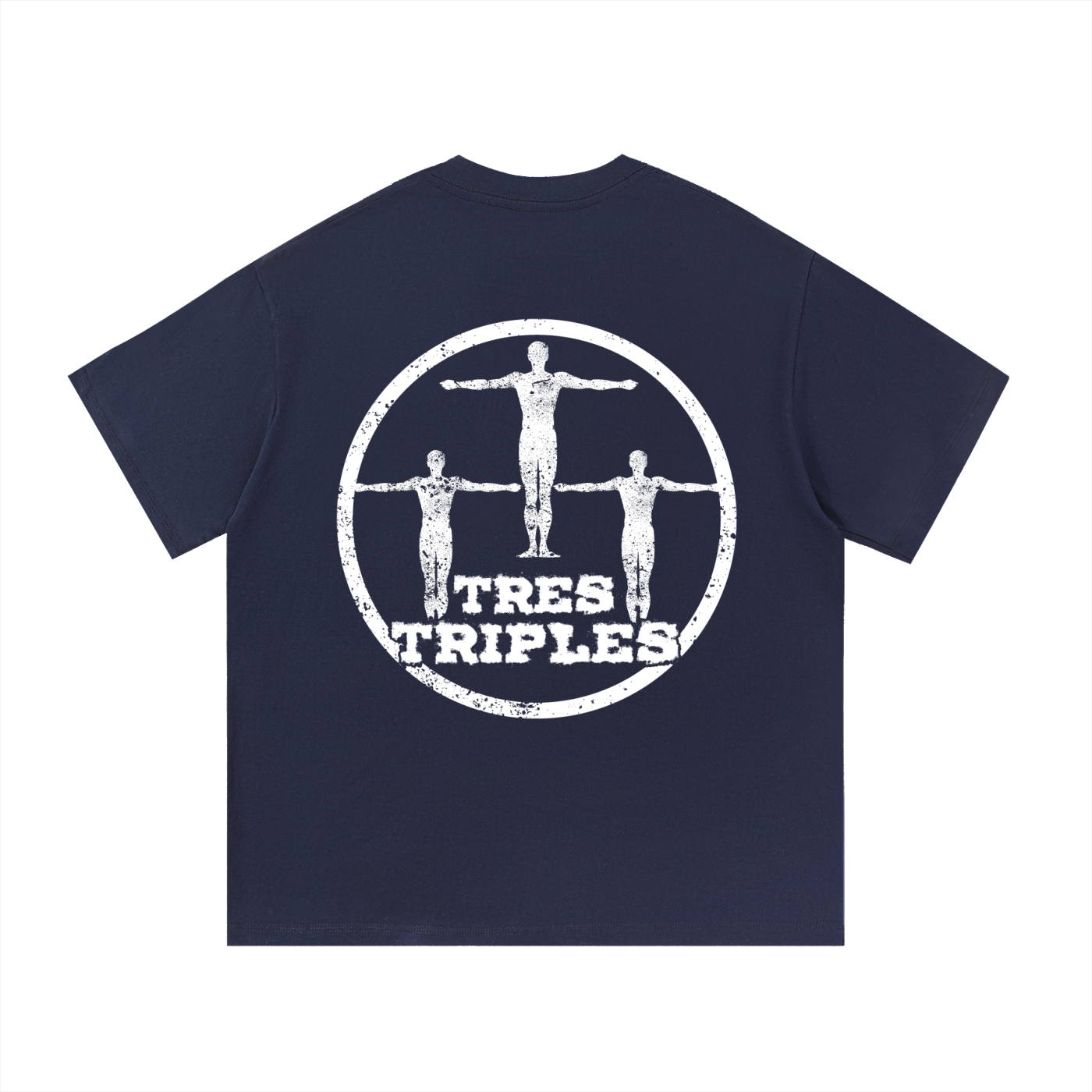 White Tres Triples shirt Essential Cotton T-Shirt